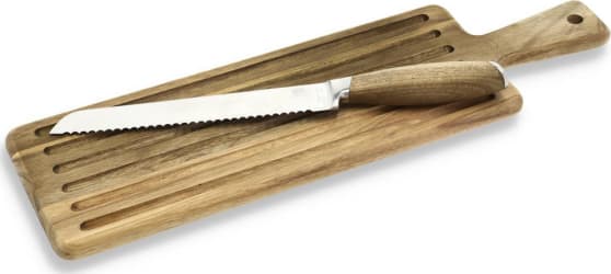 Holm Brauðbretti með hníf Stainless stál/Acacia viður