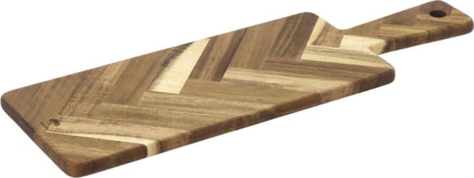 Holm Bretti 46cm fiskibeinamynstur Acacia viður