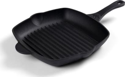 Holm Steikarpanna m.rifflum 28x28cm cast iron black