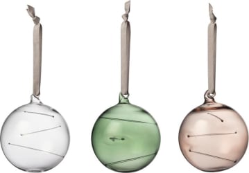 iittala Kúlur Sun-ball gler 80mm 3stk clear/green/linen