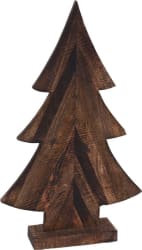 Jólatré á fæti 43cm dökkur viður