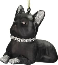 Kersten Jólaskraut upphengi hundur gler 9,8cm black