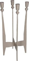 Kersten Kertastjaki 4arma iron 16x16cm h:46cm ivory