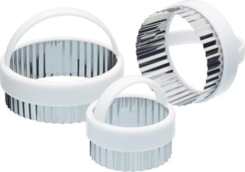 KitchenCraft Hringir 3stk rifflaðir til útskurðar í bakstri