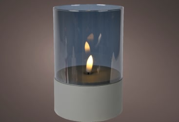LED-Útikerti Concrete grátt 10x15cm.(12)