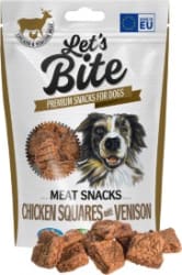 Lets Bite Meat Snacks. Chicken Squares w/Venison 80 g