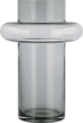 Lyngby Glas Vasi gler 30cm Tube smoke