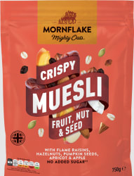 Múslí MF Crispy m/ ávöxtum, hnetum og fræjum Vegan 750g
