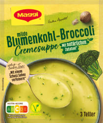 Maggi blómkáls og brokkólí súpa
