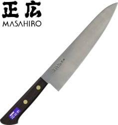 Masahiro Virgin Carbon Chef hnífur 24 cm. - Viðarhandfang - Economy