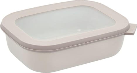 Mepal Cirqula skál m/loki 1ltr ferköntuð nordic white