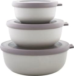 Mepal Cirqula skálasett með loki 3stk lágar white