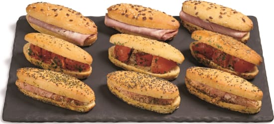 Mini Langlokur Brioche 3 tegundir 32g 4x18stk (72 stk í ks) Sysco 77495