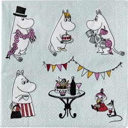 Moomin Servíettur 33cm mint 20stk, Veisla