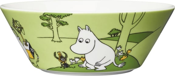 Moomin Skál 15cm djúp MOOMINTROLL GRASS