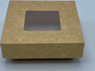 Pappabox m/glugga 119x119x40mm 300stk