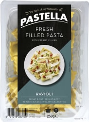 Pastella Pasta ravioli m/osti og spínat