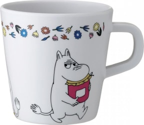 Petit Jour Krús m.haldi 180ml Moomin hvít