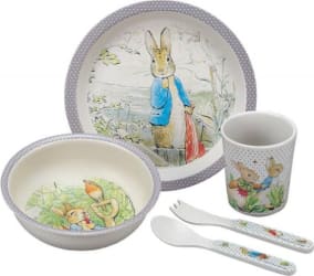 Petit Jour Matarsett 5stk Peter Rabbit grátt