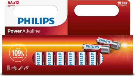 Philips Rafhlöður Powerlife AA 12stk