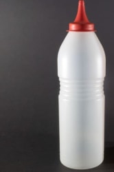 Plast skvísa 1000 ml með hvítu loki