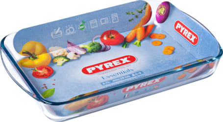 Pyrex Gler fat ferkantað með höldum 40x27cm