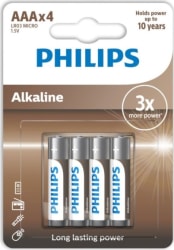 Rafhlöður Alkaline. AAA 4 á spj 12 í kassa
