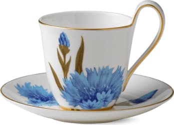 Royal Copenhagen Flora bolli m. undirskál Kornblóm