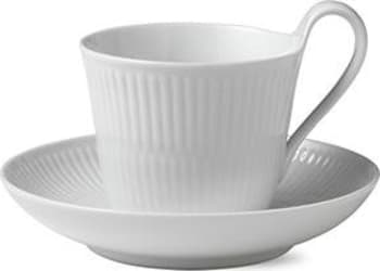 Royal Copenhagen White Fluted bolli m. undirskál 25cl