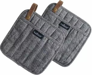 Sabor Pottaleppar Svartur/grár 2stk