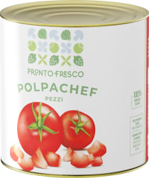 Tómatar skornir Polpachef pezzi 2,5 kg Greci