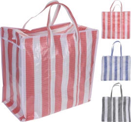 Taska &quot;Jumbo bag&quot; röndótt blandaðir litir