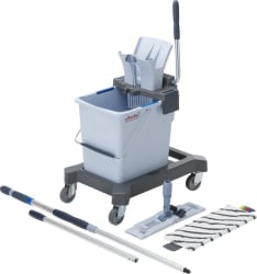 US Pro ræstivagn m/vindu, moppu og skafti 25ltr