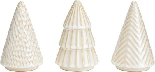 Wurm Jólatré keramik hvítt 15cm 3mism 1stk