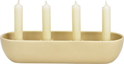 Wurm Kertastjaki fyrir 4 kerti oval lengd:31cm beige