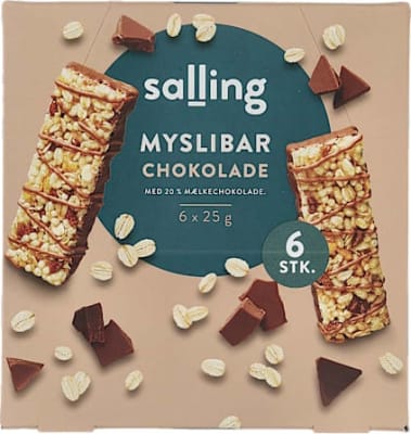 Salling múslístangir með mjólkursúkkulaði 6 × 25 g