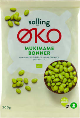 Salling ØKO lífrænar edamame-sojabaunir, afhýddar og hraðfrystar 300 g