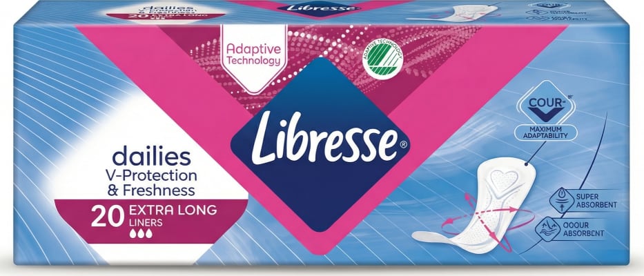 Libresse innlegg extra löng 20 stk.