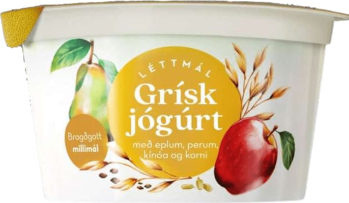 MS Grísk jógúrt með eplum, perum, kínóa & korni 6x180g