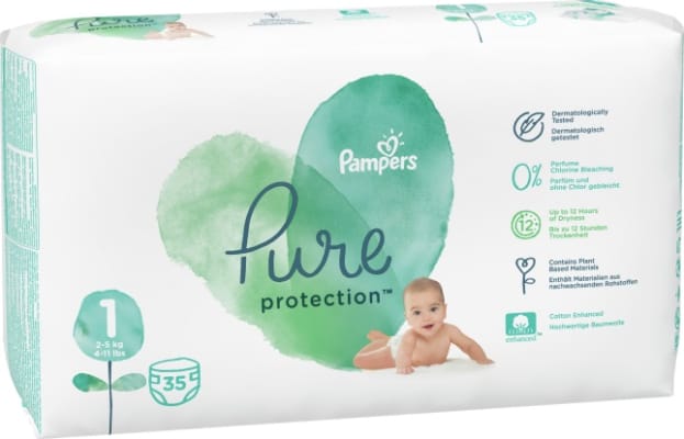 Pampers Pure CP S1 35stk (2-5kg)