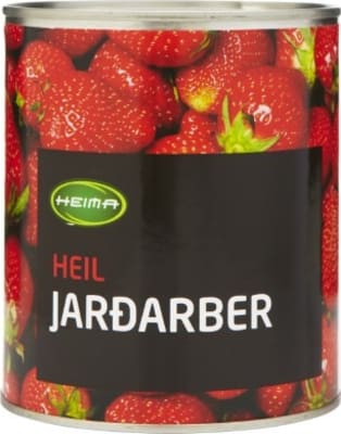 Heima jarðarber í dós 820 g