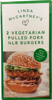 Linda McCartney's grænmetisborgarar að hætti rifins svínakjöts, 1/4 pund, 227 g