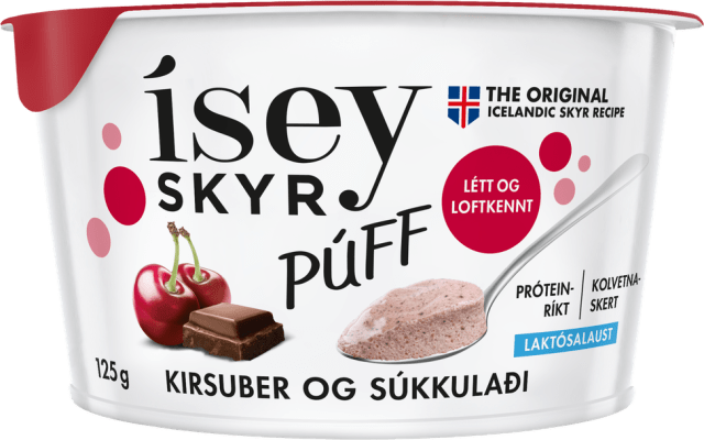 Ísey skyr Púff kirsuber og súkkulaði 125 g