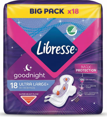 Libresse næturbindi 18 stk.