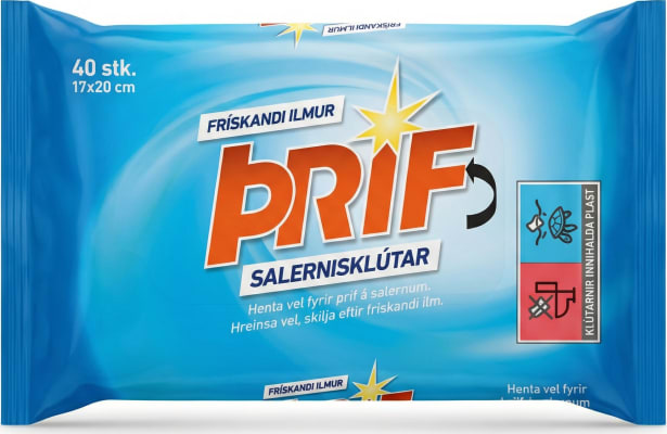 Þrif wc klútar 40 stk.