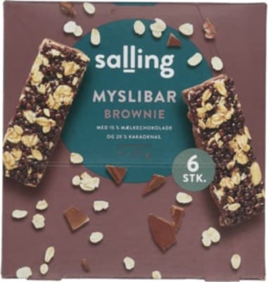 Salling brownie-múslístangir 6 stk. 126 g