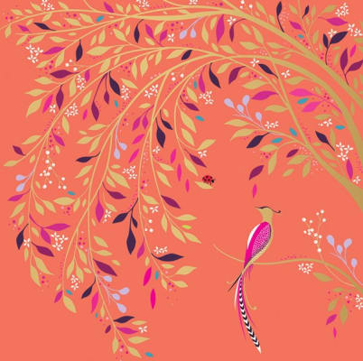 Sara Miller-Gjafak 138x138mm Orange Bird