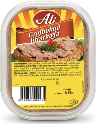 Ali lifra kæfa gróf 190 gr