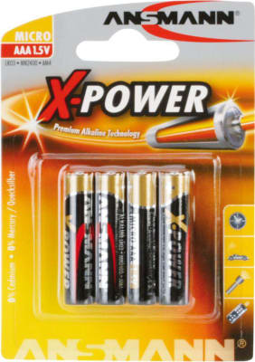 Ansmann AAA Alkaline X-Power rafhlöður 4stk