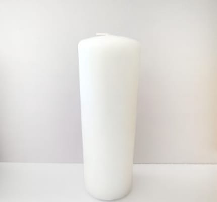 Kubbakerti hvítt 18x7 cm